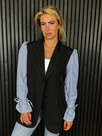 Viral blazer streep blauw